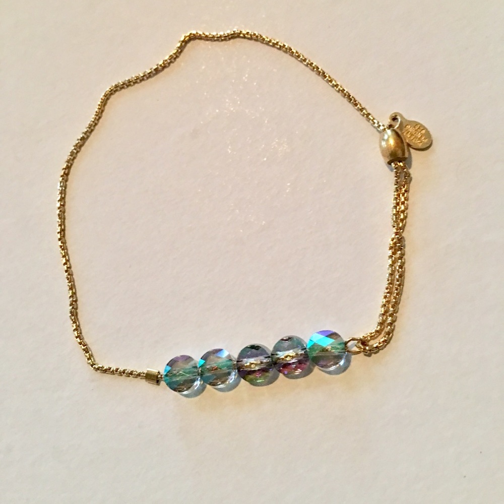Alex and Ani crystal pull chain bracelet